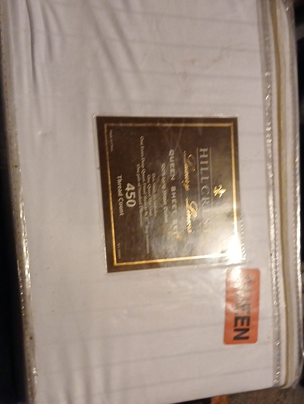 Hillcrest Luxury Linens Queen Sheet set 450 Thread Count Supper Soft White